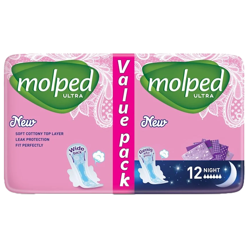 Molped Ultra gecə Ekonom Anatomik padlar, 12 əd thumbnail