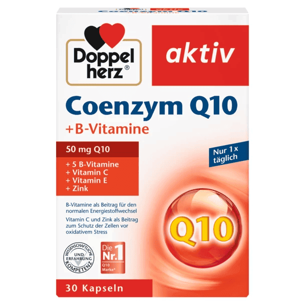 Doppel Herz aktiv Koenzim Q10 + Vitamin B + Vitamin E, 30 əd thumbnail