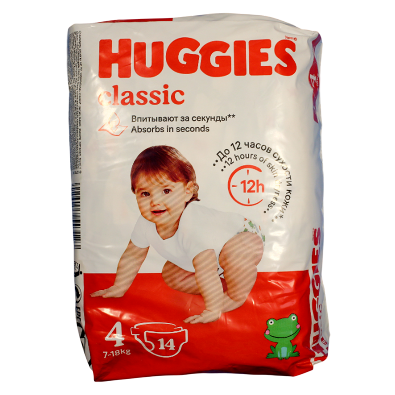 Huggies-4 Small 7-18 kq classic, 14 əd thumbnail