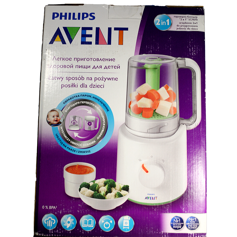 Buxarlayıcı-blender "2-si 1-də", buxarlayıcı - 850ml, qarışdırıcı - 450ml thumbnail