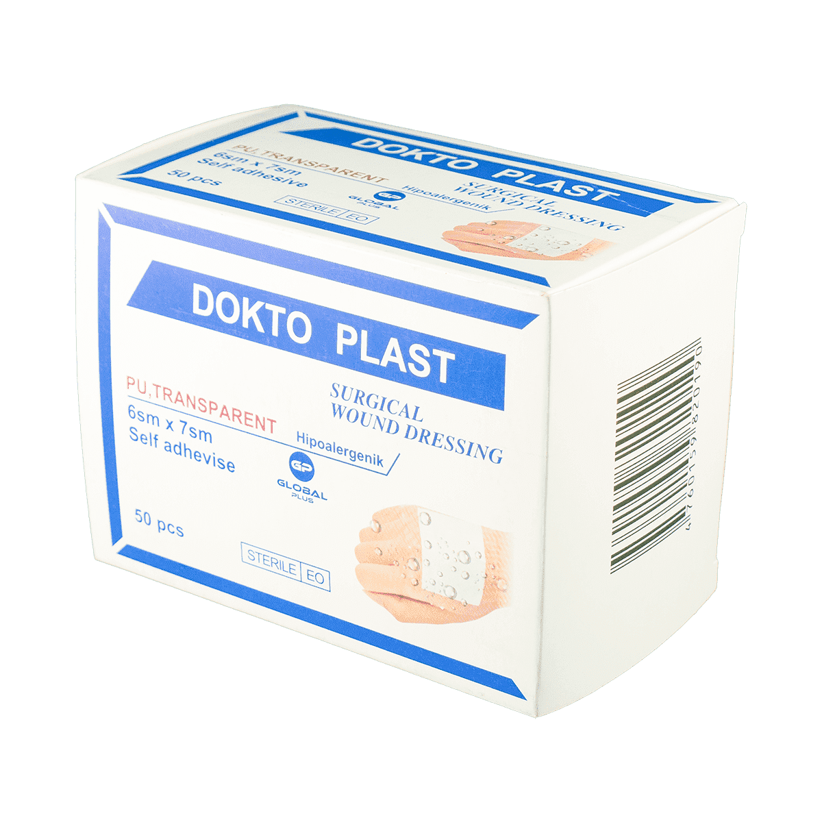 Dokto plast yara bandı 6 sm x 7 sm 50 əd thumbnail