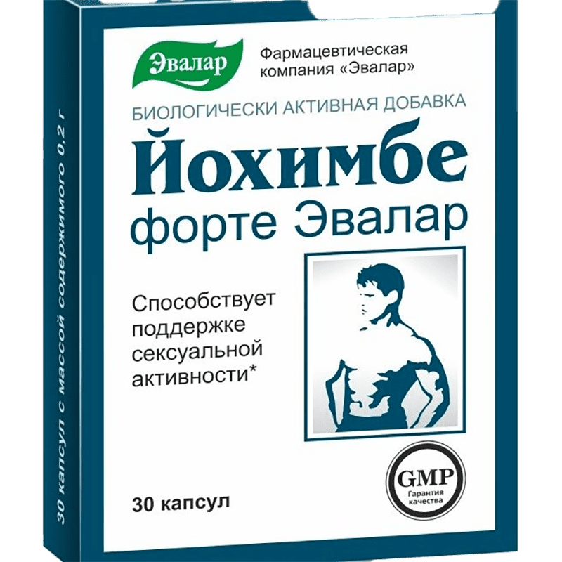 Эвалар Йохимбе форте, 200 мг 30 шт thumbnail