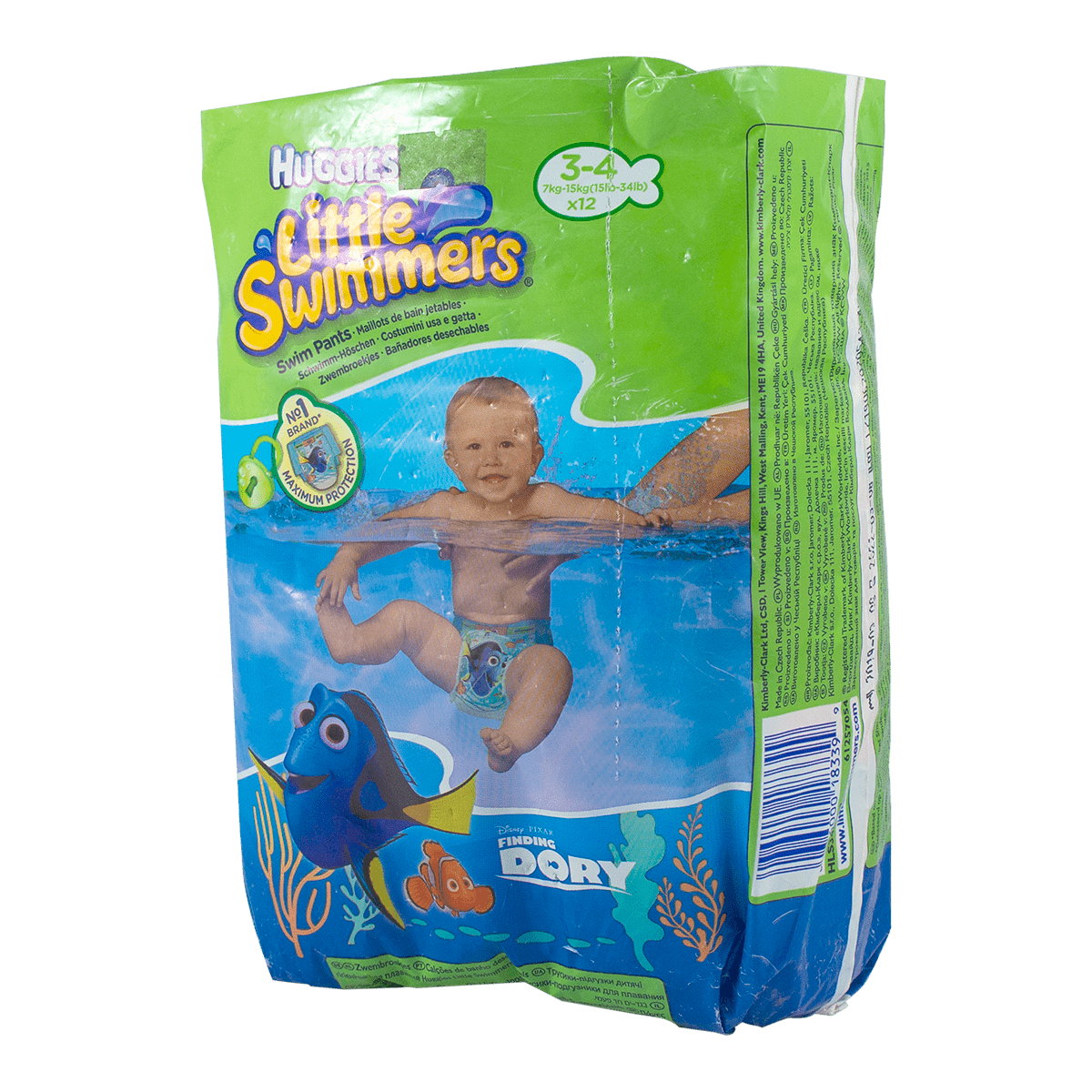 Üzgüçülük üçün tuman-bezi Huggies Dory 7-15 kq 12 əd thumbnail