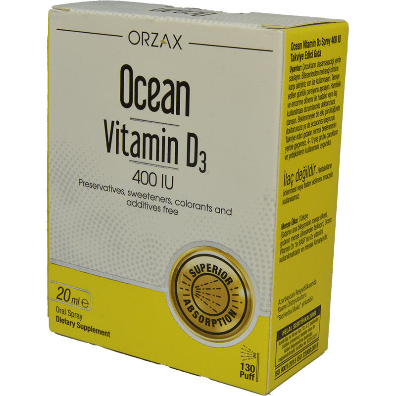 Ocean vitamin D3 400 Uİ 20 ml thumbnail