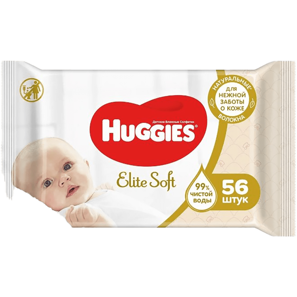 Huggies Elite Soft nəm salfet 56 əd thumbnail
