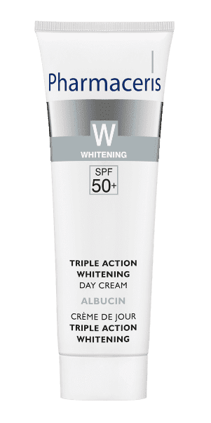 W Üçqat təsirli ağardıcı kompleks SPF 50 Albucin ilə gündüz kremi, 30 ml  thumbnail