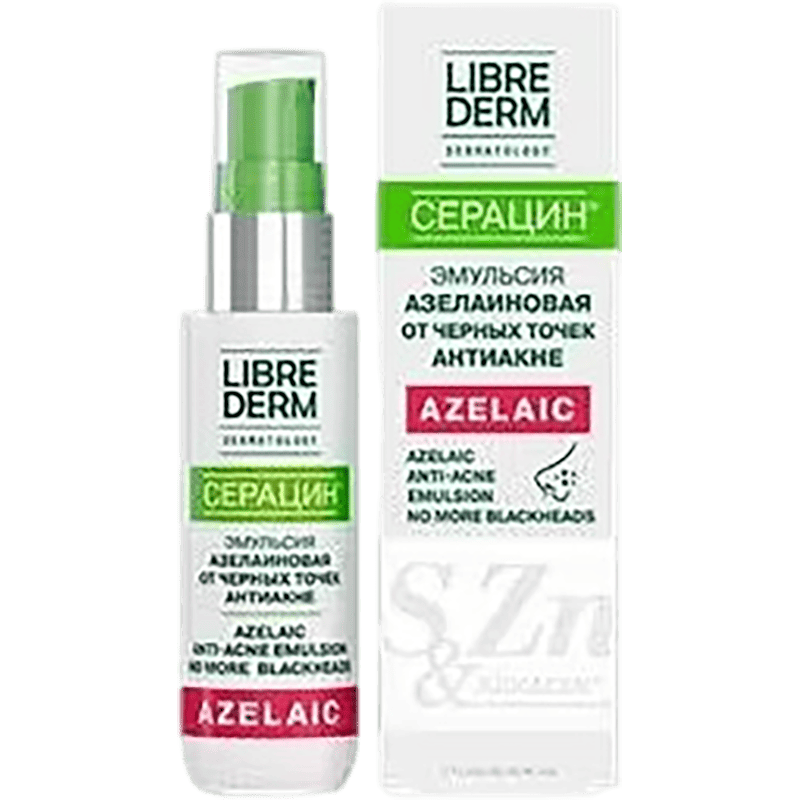 Qara nöqtələr üçün sızanaq əleyhinə Seracin azelaic emulsiya 50 ml thumbnail
