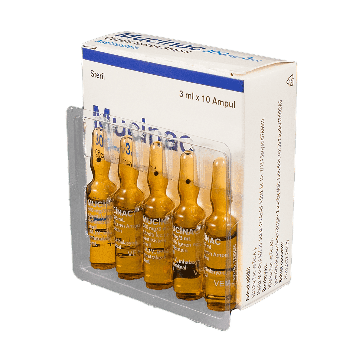 Mucinac 300 mq/3 ml 10 əd thumbnail