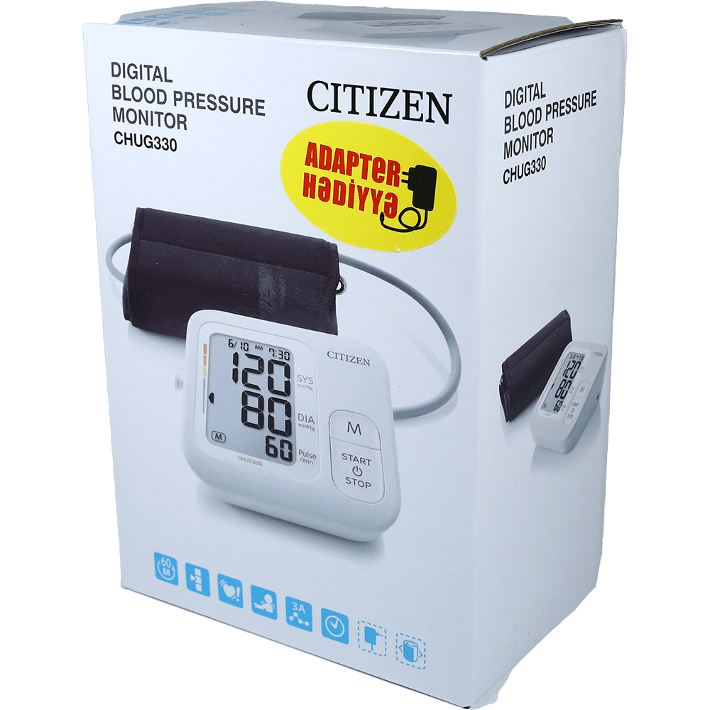 Tonometr elektron Citizen CH456 adapter ilə thumbnail
