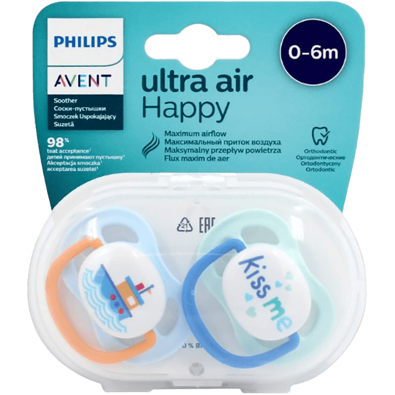АВЕНТ 080/13 Пустышка ultra air для мальчиков 2 шт . 0-6 мес (Digərlər) (Philips LLC) thumbnail