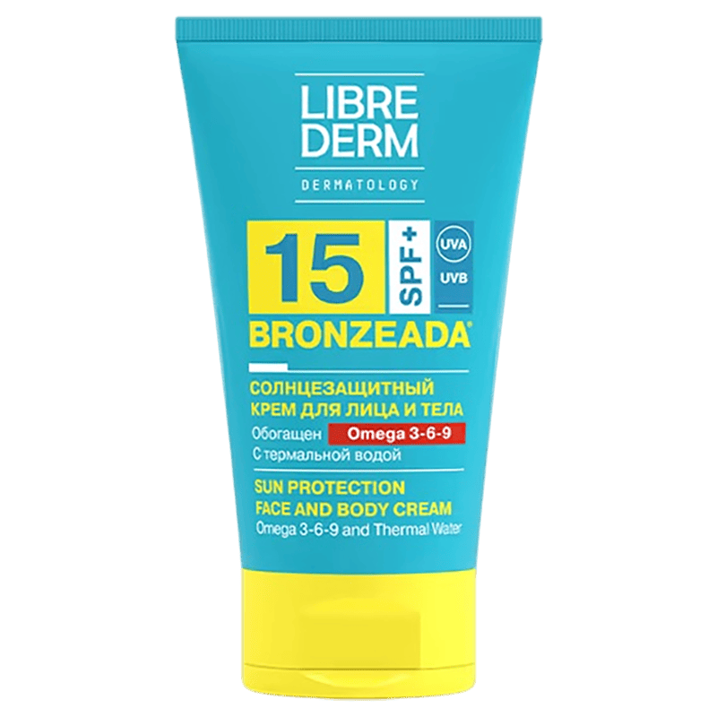 Librederm BRONZEADA Günəşdən qoruyucu Omega 3-6-9 və termal su  tərkibli SPF15  150ml thumbnail