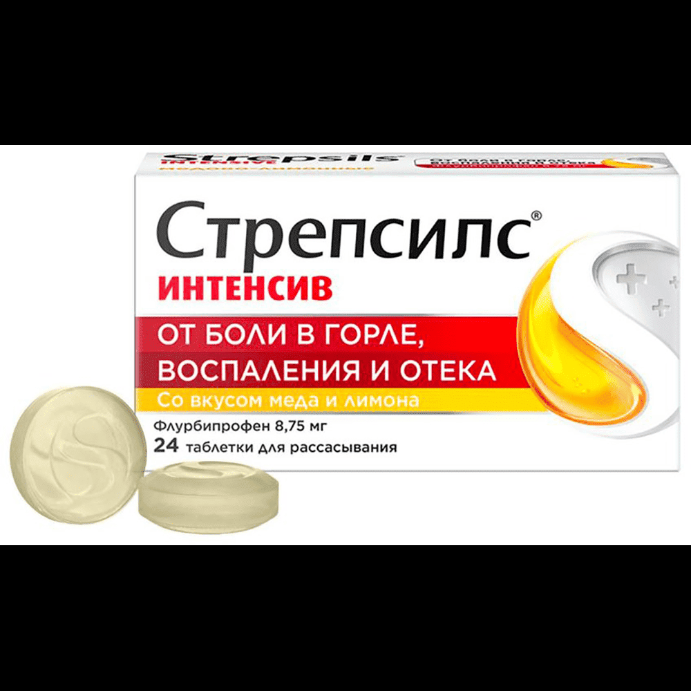Стрепсилс интенсив (медово-лимонные) 8,75 мг 24 шт.  thumbnail