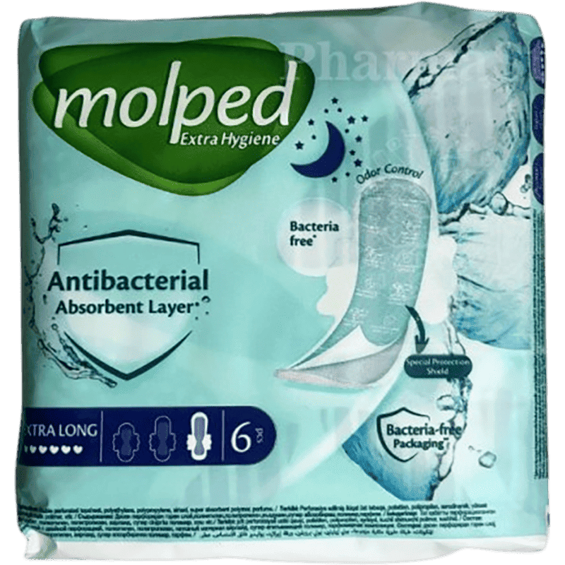 Molped antibakterial normal padlar 8 əd thumbnail