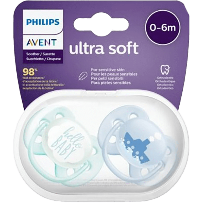 АВЕНТ 222/01 Пустышка ultra Soft для для мальчиков  2 шт . 0-6 мес. (Digərlər) (Philips LLC) thumbnail