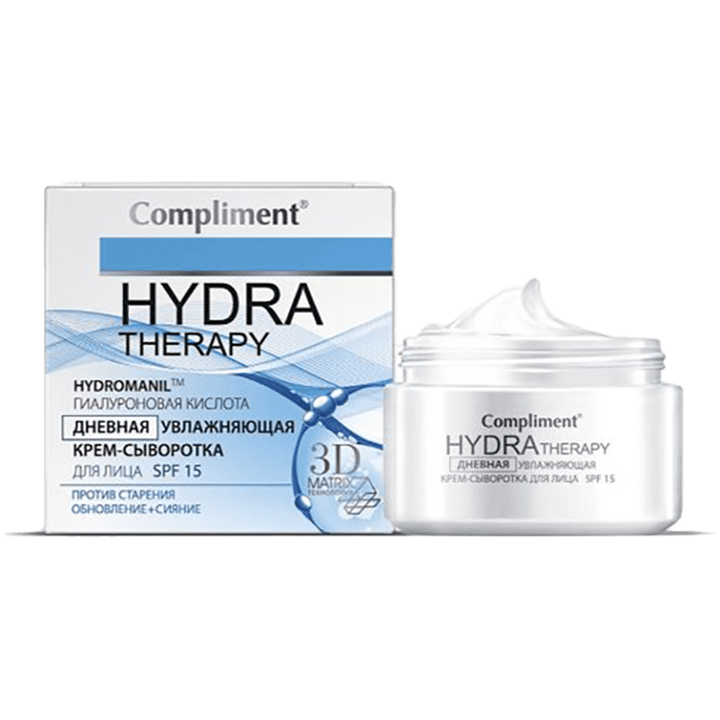 Compliment HYDRA THERAPY gündüz nəmləndirici krem-serum üz üçün, 50ml. thumbnail