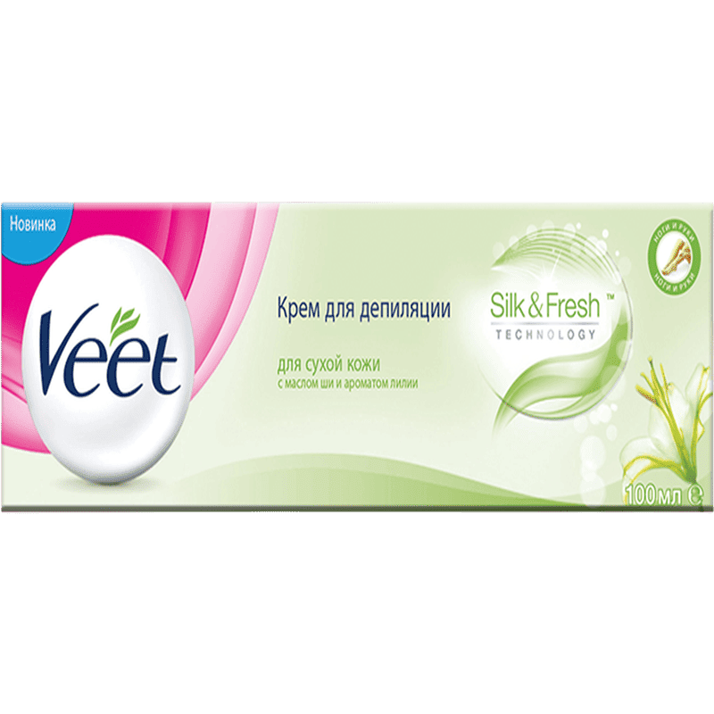 Quru dəri üçün depilyator Veet, şi yağı ilə zanbaq 100 ml thumbnail