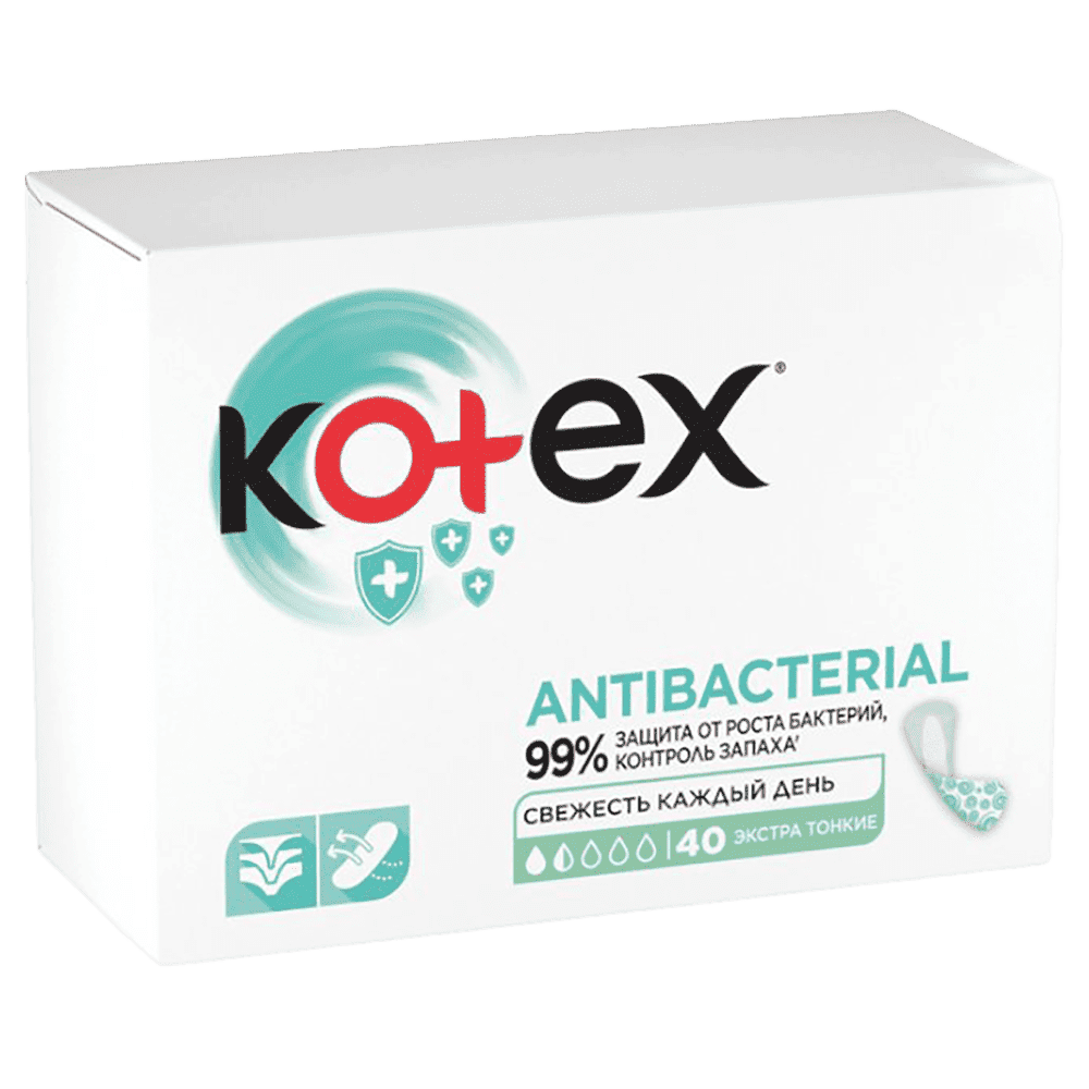 Kotex antibakterial ekstra incə gigiyenik bez 40 əd. thumbnail