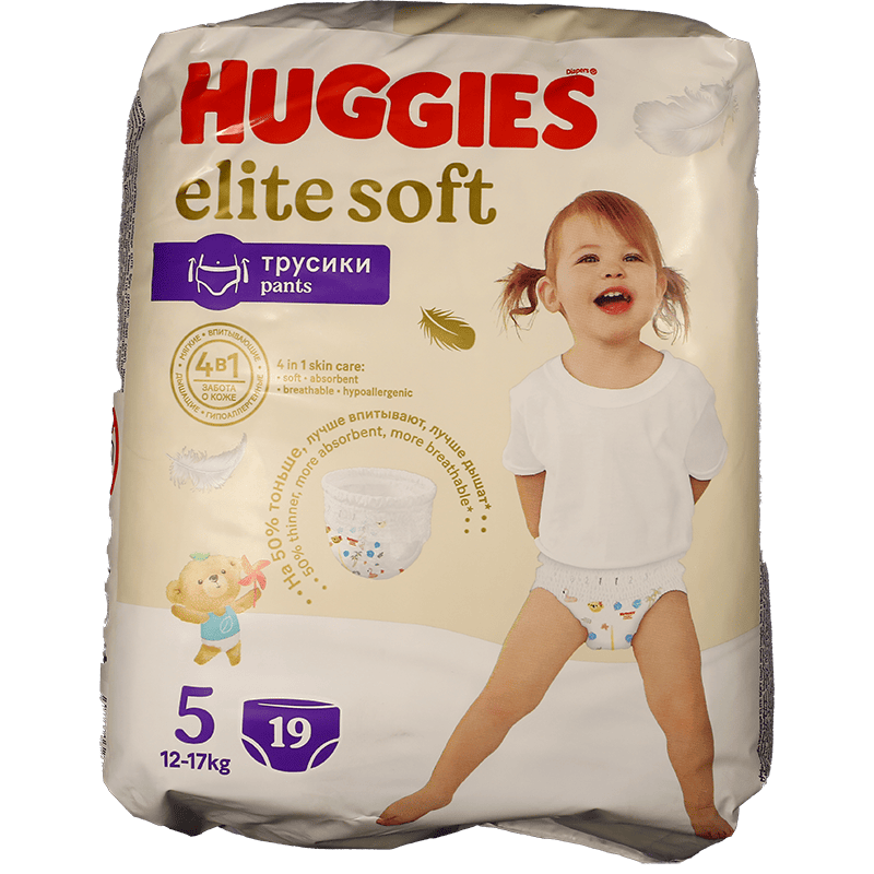 Huggies-5 Elite Soft Bez-tuman Jins 12-17 kq, 19 əd thumbnail