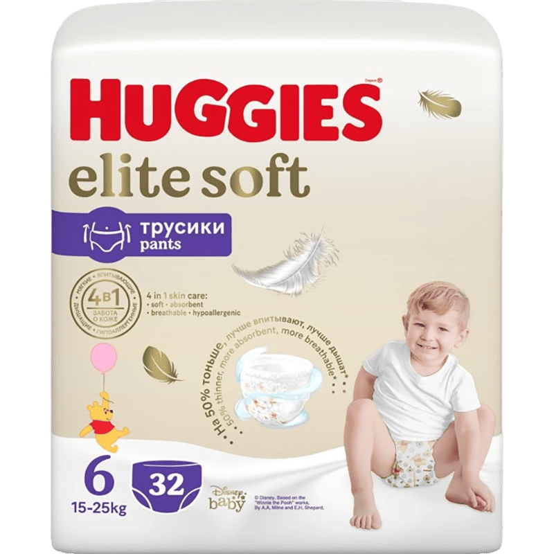 Huggies-tuman 6 bez Mega Elite Soft 15-25 kq 32 əd thumbnail