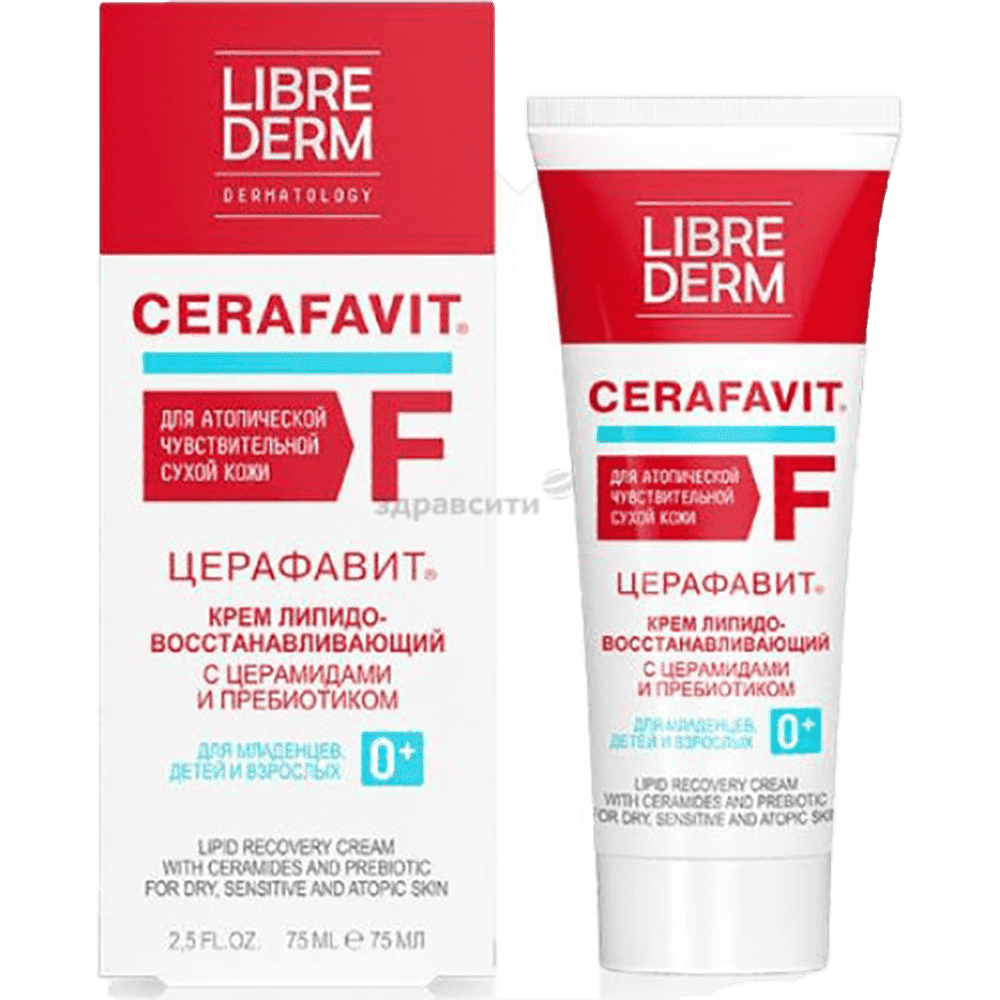 Cerafavit üz və bədən üçün keramidlər və prebiyotiklərlə lipid bərpaedici krem ​​0+ 75 ml thumbnail