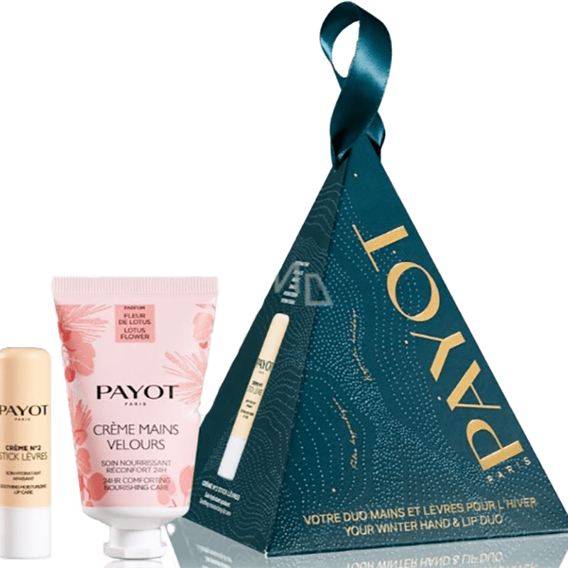 Dəst Xmas22 cremes mains velours fleur de lotus 30 ml. + creme stick levres 4 q thumbnail