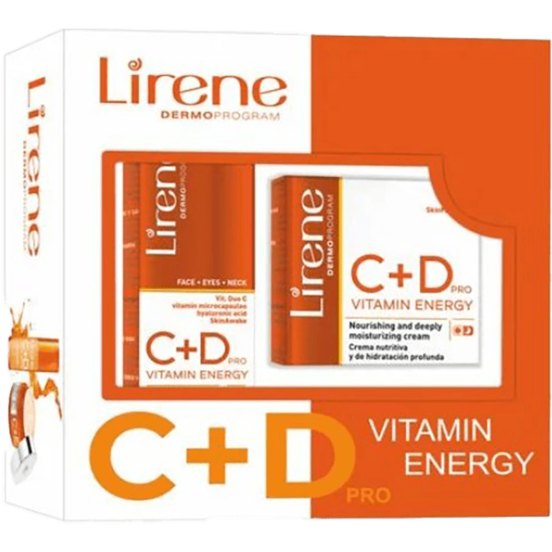 Lirene C+D Pro Vitamin Energy Üz qulluğu üçün kosmetika dəsti (Üz kremi 50ml + Zərdab 30ml) thumbnail