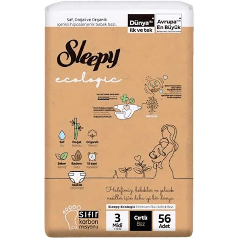 Sleepy-3 Ecologic Midi bezlər 4-10 kq 56 əd thumbnail