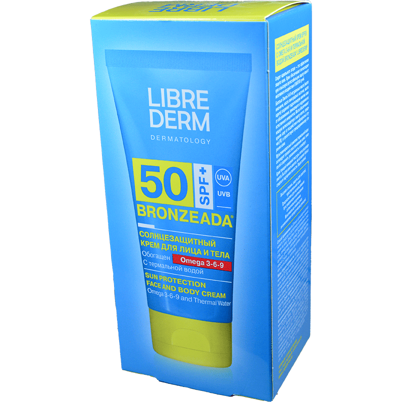 Librederm BRONZEADA Günəşdən qoruyucu Omega 3-6-9 və termal su  tərkibli SPF50 150ml thumbnail
