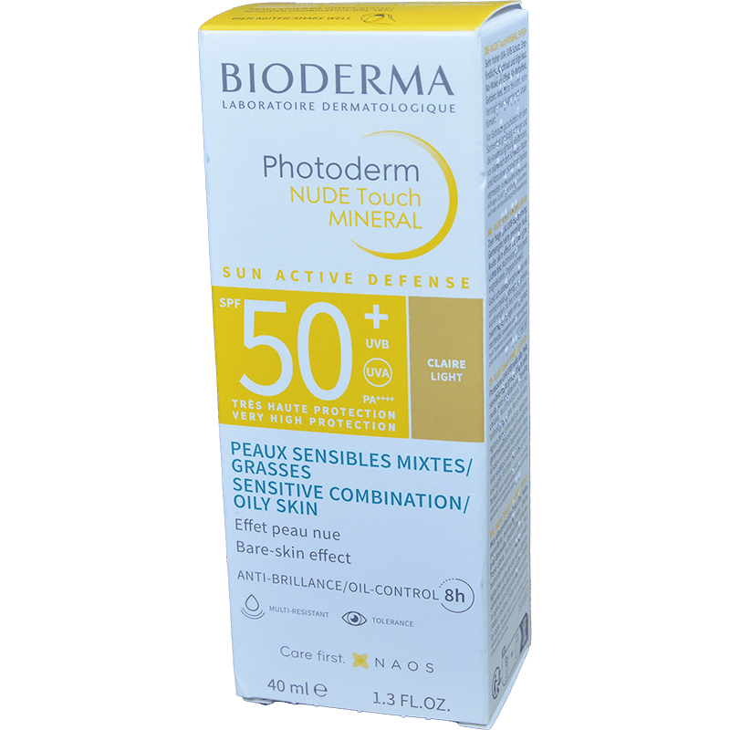 Bioderma Photoderm Nude Touch SPF50 Tonlayıcı günəşdən qoruyucu krem  Light 40ml thumbnail