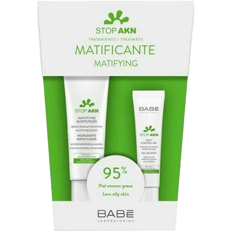 BABE HEALTHYAGING akne əlehinə dəstəsi: matlaşdırıcı emulsiya 50 ml, yerli istifadə üçün gel 8ml thumbnail