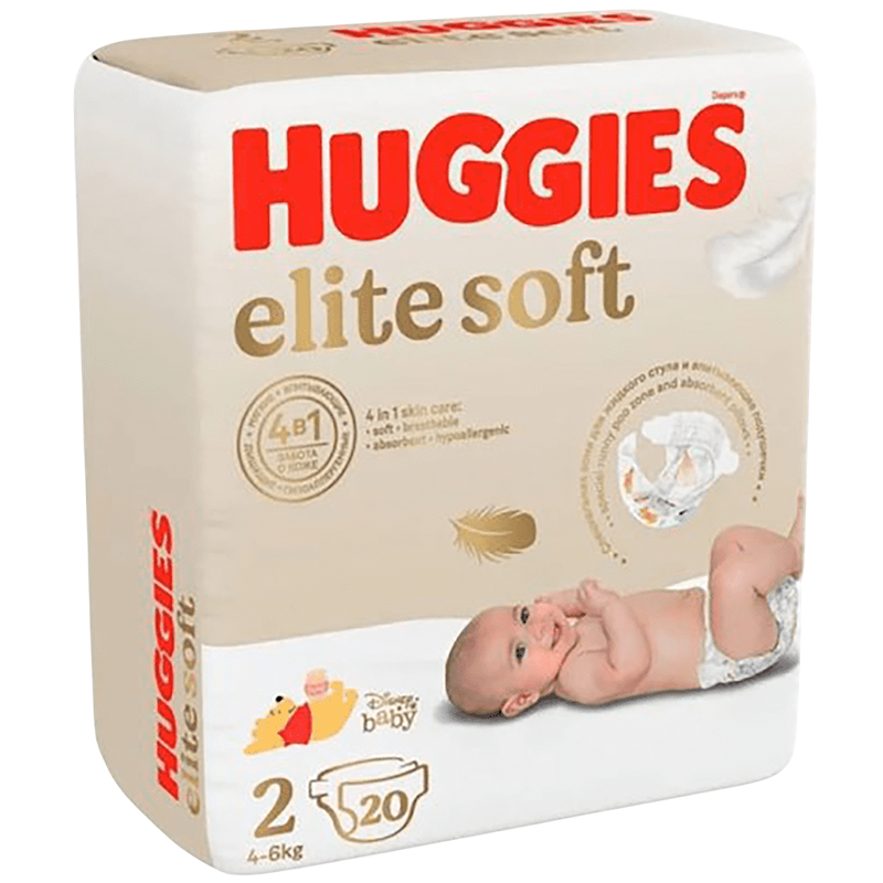 Elit Soft Huggies-2 Uşaq bezi 4-6 kq 20 əd thumbnail