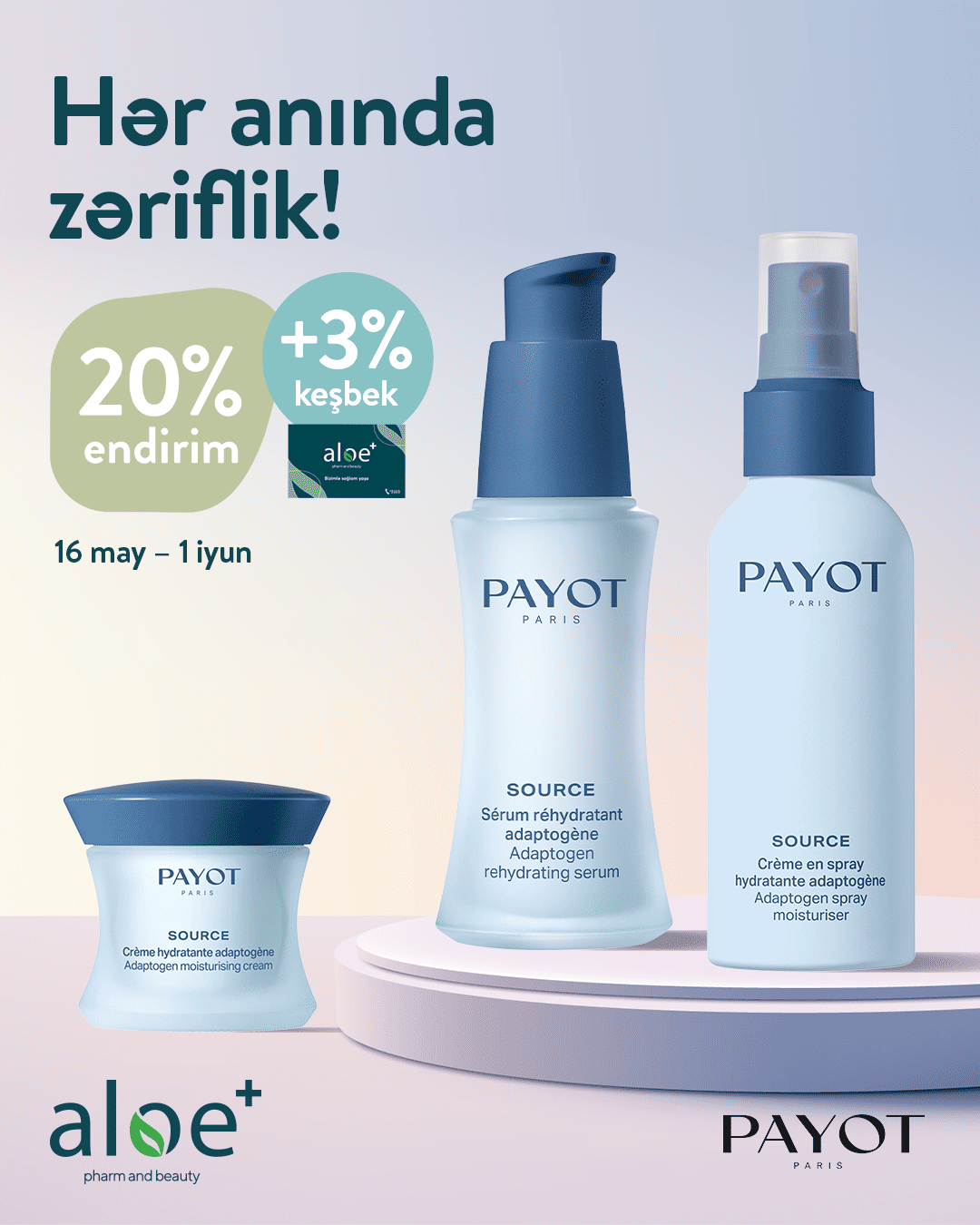 Zəriflik mənbəyi PAYOT ilə hər an  parlaqlıq saçın!