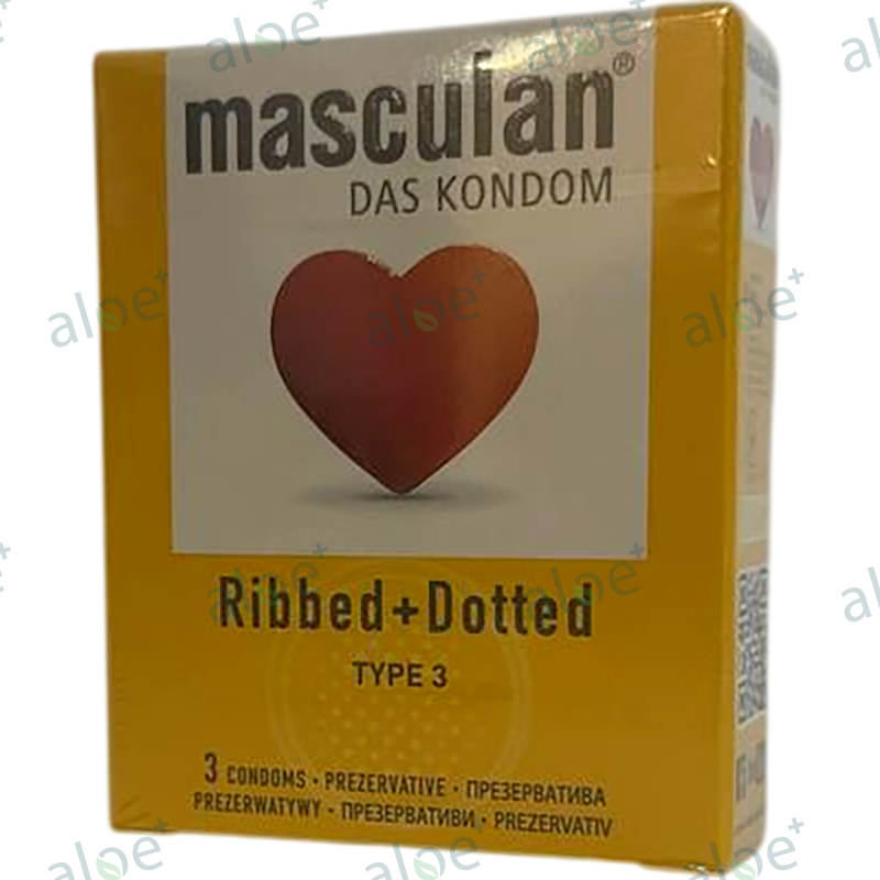 Qabırğalı + nöqtəli Masculan qoruyucu 3 əd thumbnail