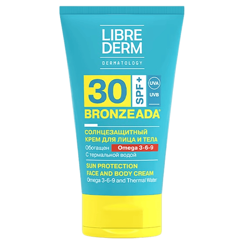 Librederm Bronzeada Günəşdən qoruyucu SPF30 Omega 3-6-9 və termal su tərkibli 150ml thumbnail