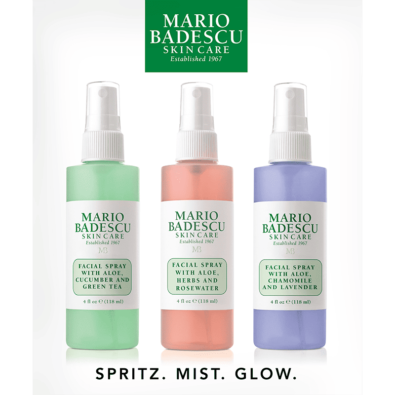 Mario Badescu Spritz, Mist, Glow üz üçün 3 spreydən ibarət olan dəst, 118 ml x 3 thumbnail