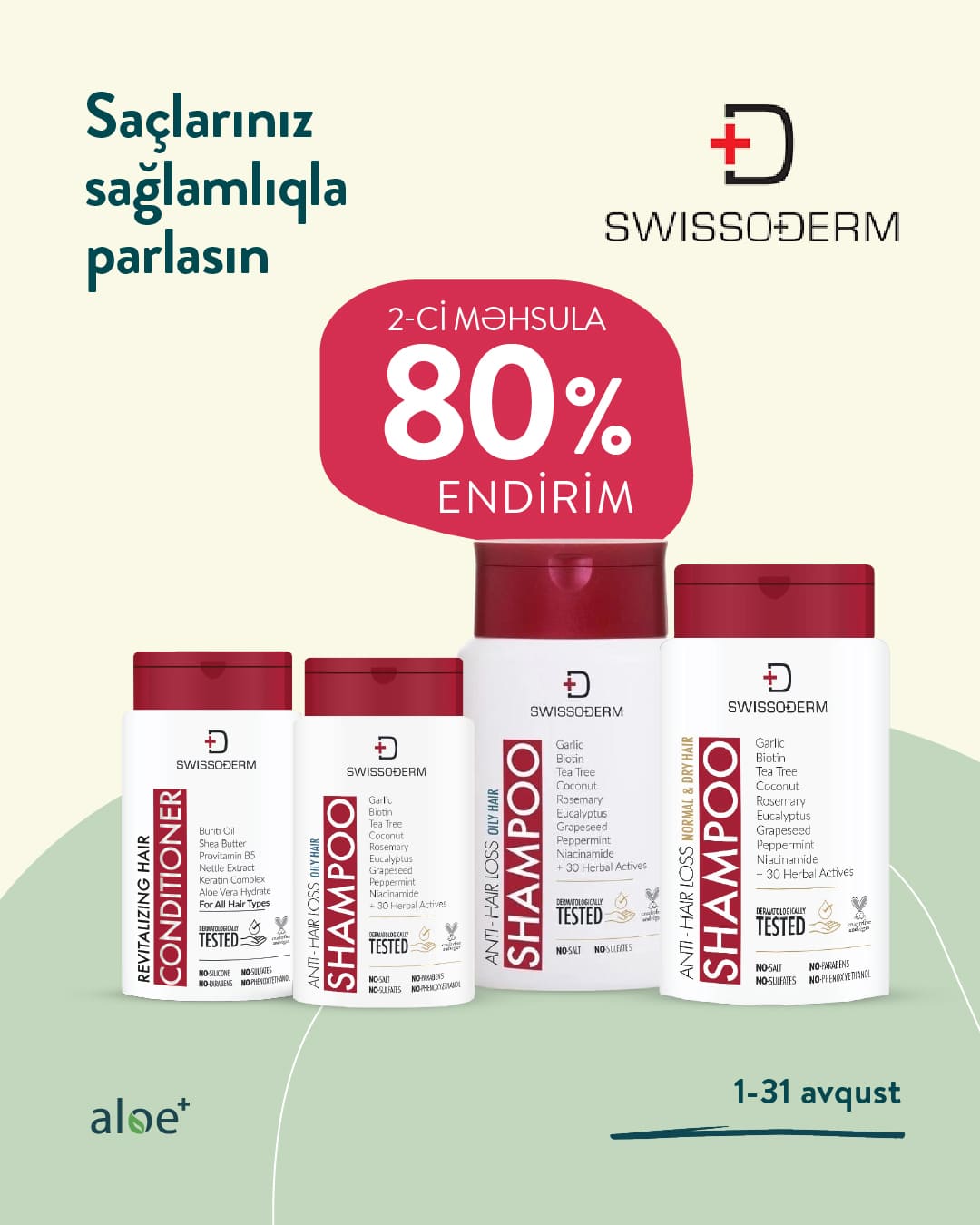 Swissoderm şampunları ilə saçlarınıza sevgi göstərin!
