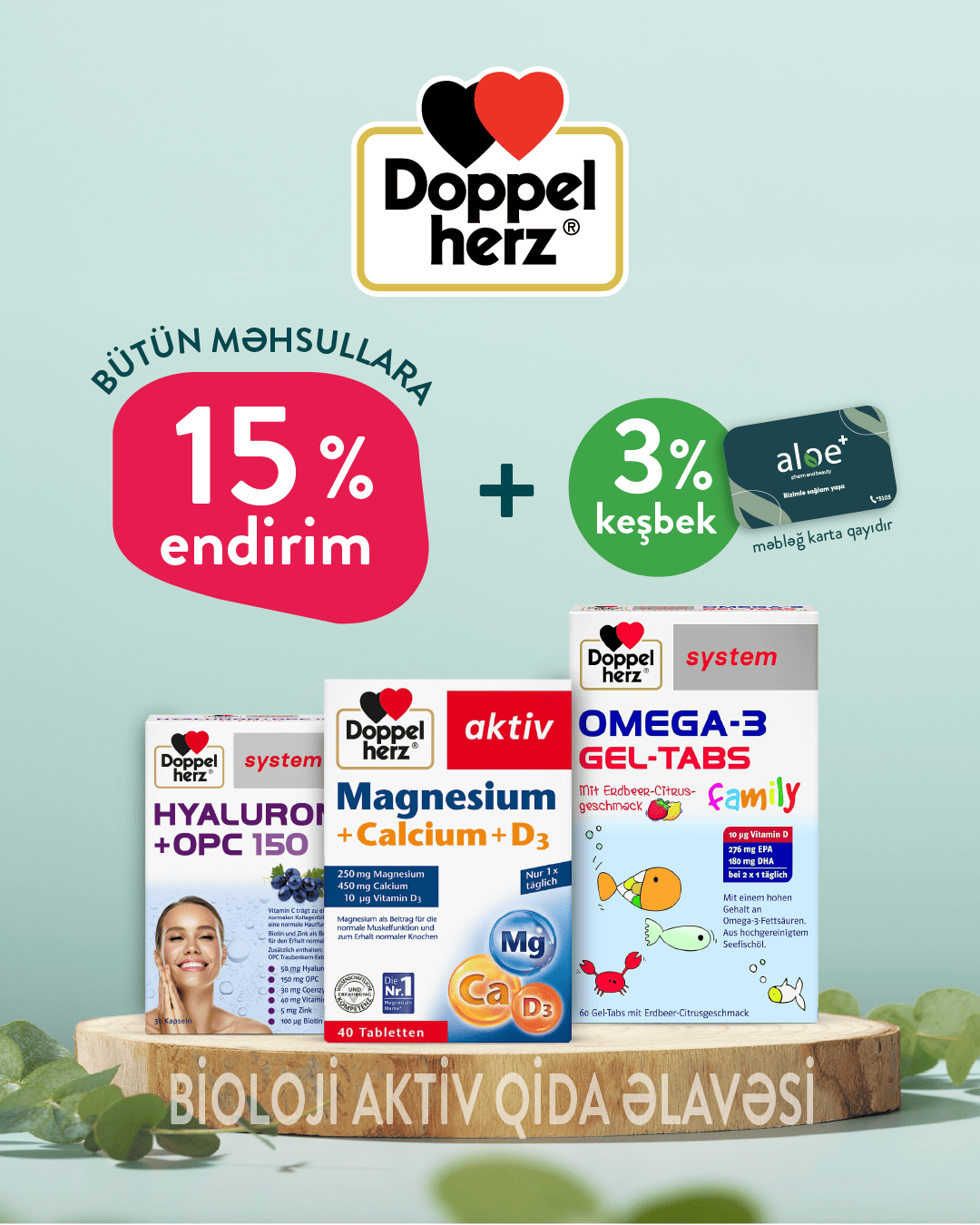 💖 Doppelherz məhsullarına 15% endirim!