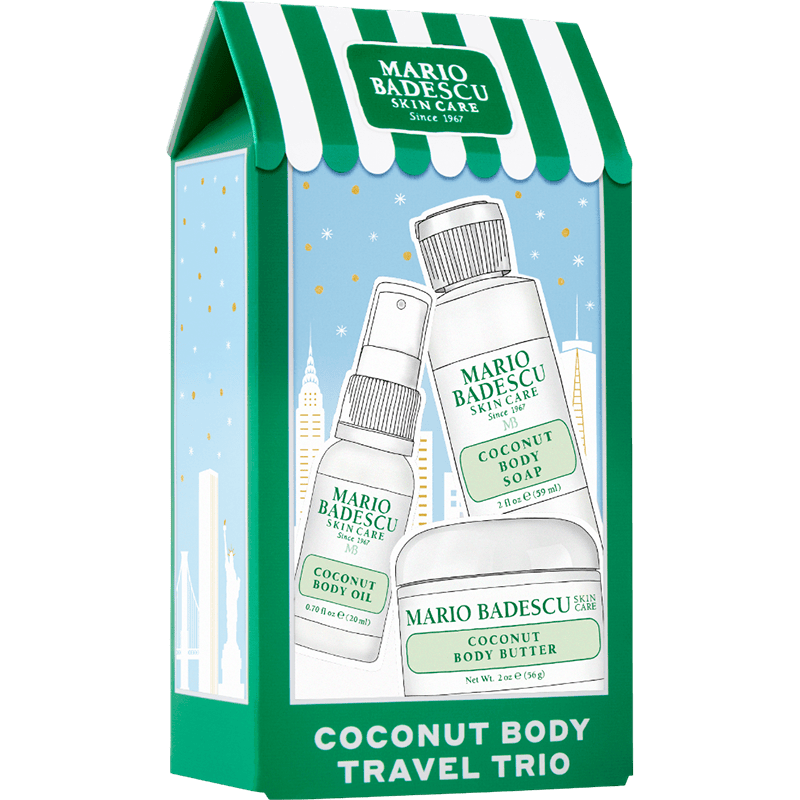 Mario Badescu Bayram səyahət üçlüyü, kokslu bədəni 2024 dəsti: Duş geli 59 ml + bədən yağı 56 q + bədən yağı 20 ml thumbnail