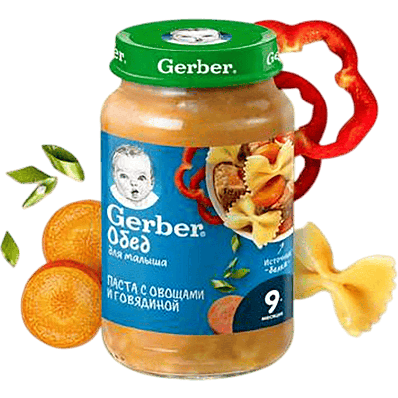 Детское питание Гербер пюре паста с овощами 9+ месяцев 190 гр thumbnail