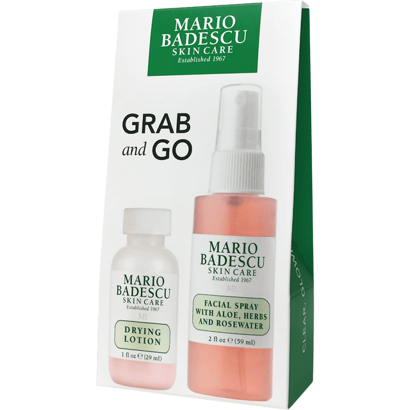 Mario Badescu Grab & Go dəsti: Akne qarşı nöqtəli losyon 29 ml + üz üçün gül aromalı sprey 59 ml thumbnail