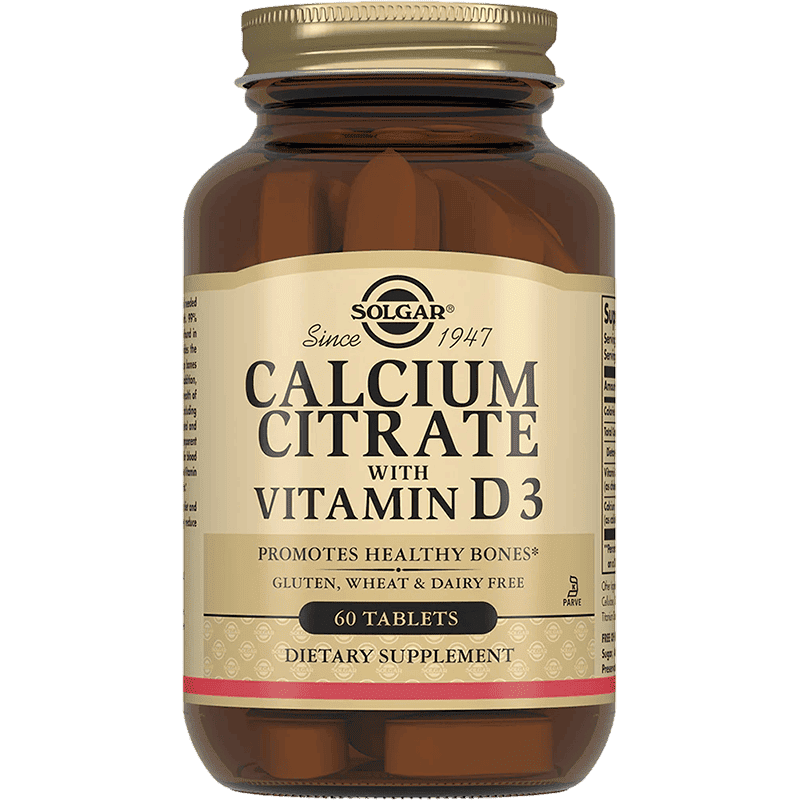 Solgar Calcium Citrate vitamin D3 ilə, 120 əd thumbnail