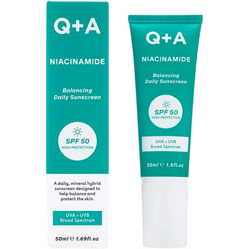 Q+A SPF50 və Niasinamidli Balanslaşdırıcı, Günəşdən Qoruyucu Krem 50 ml thumbnail