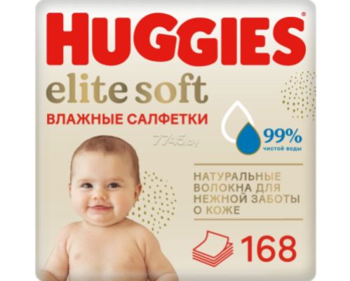 Huggies Elite Soft uşaq üçün nəm salfet 168 əd thumbnail
