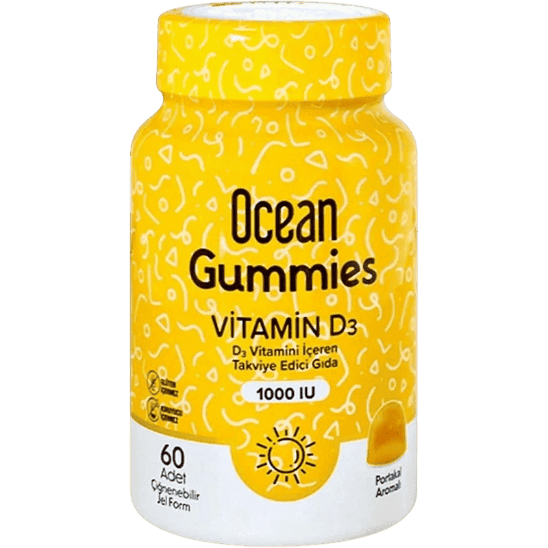Ocean Gummies Vitamin D3 1000 ME jele formasında, 60 əd thumbnail