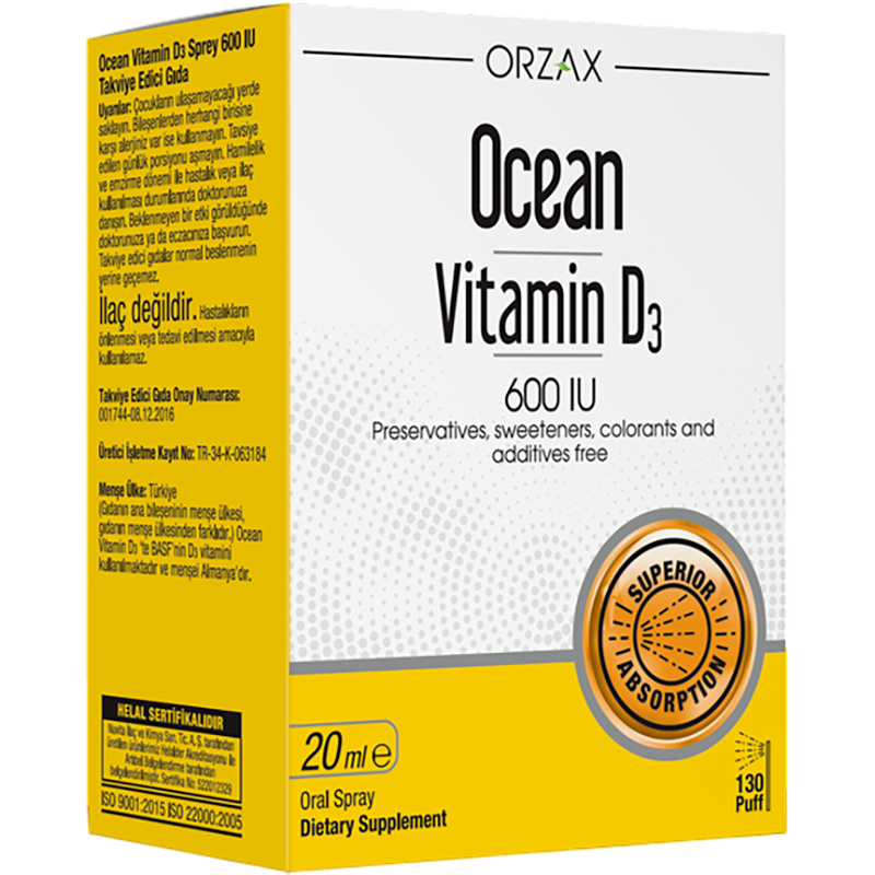 Ocean vitamin D3 600 Uİ 20 ml thumbnail